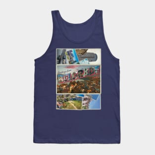 Greetings from Belgrade in Serbia Vintage style retro souvenir Tank Top